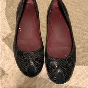 Marc Jacobs snakeskin mouse ballet flats
